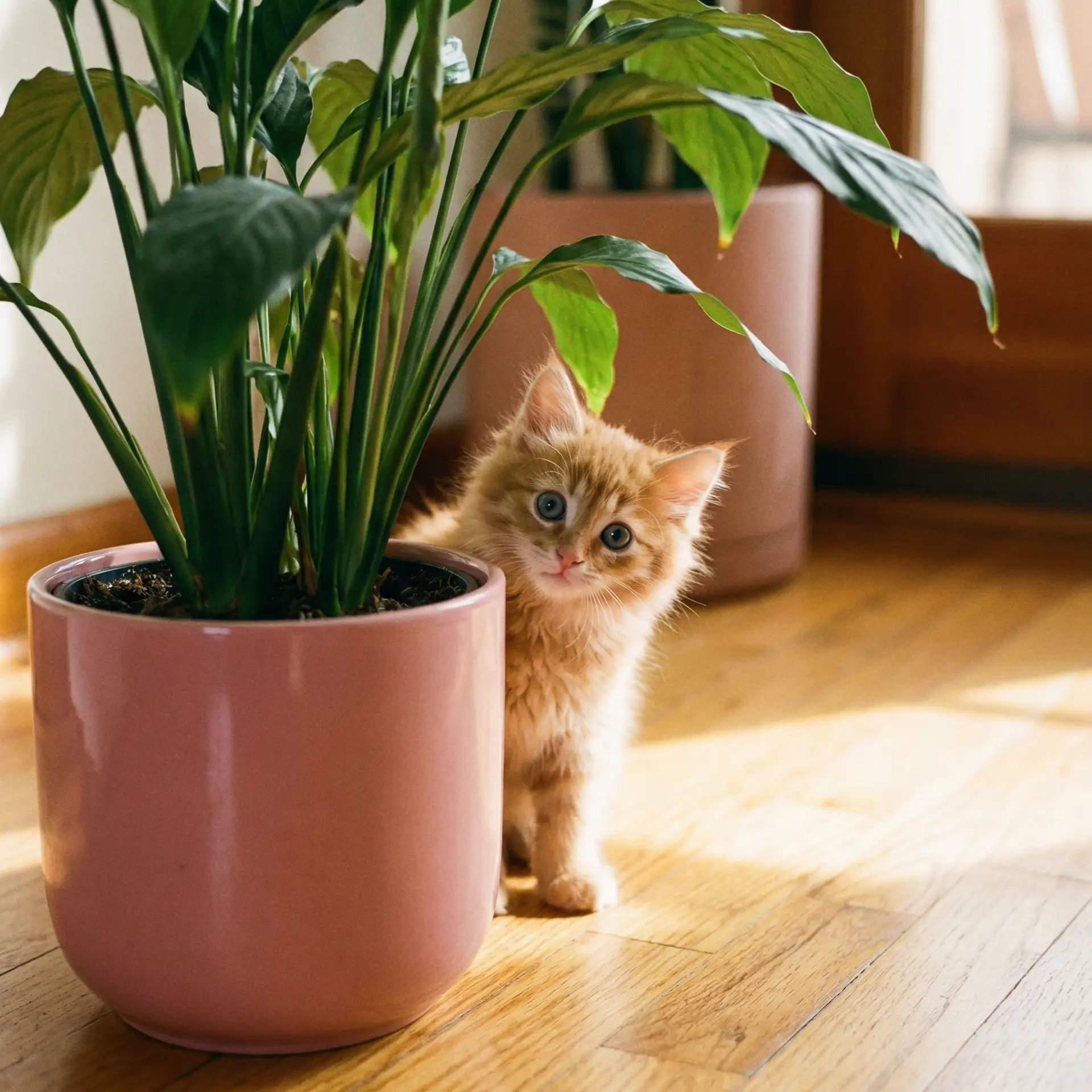 小猫从花盆后探头 - 女人和公牛猛交